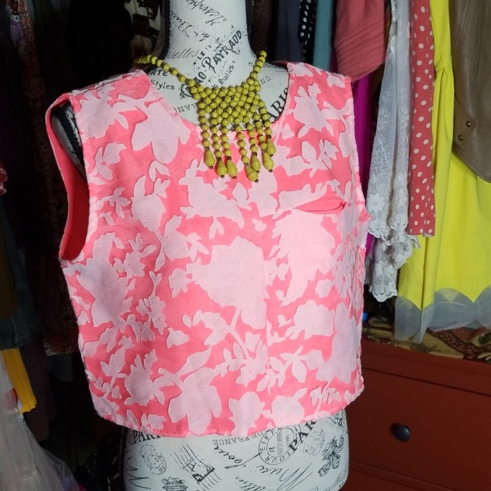 Dance & Marvel Hot Pink Crop Top